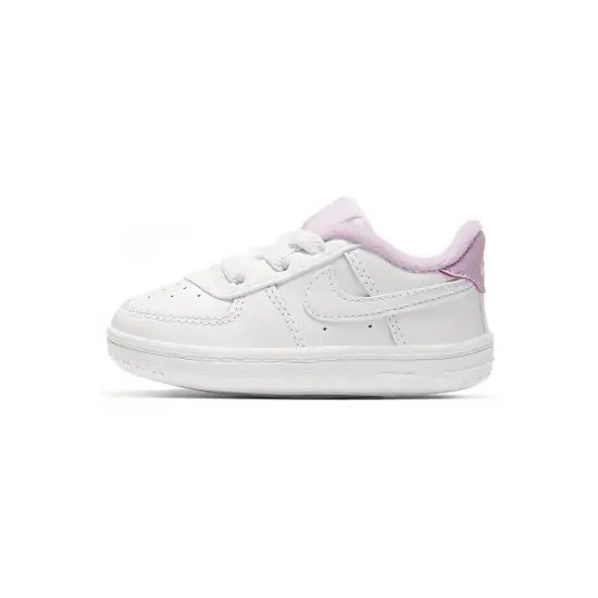 Nike Air Force 1 Crib Slip-Resistant Skateboard Shoes White Purple Infant And Toddler
