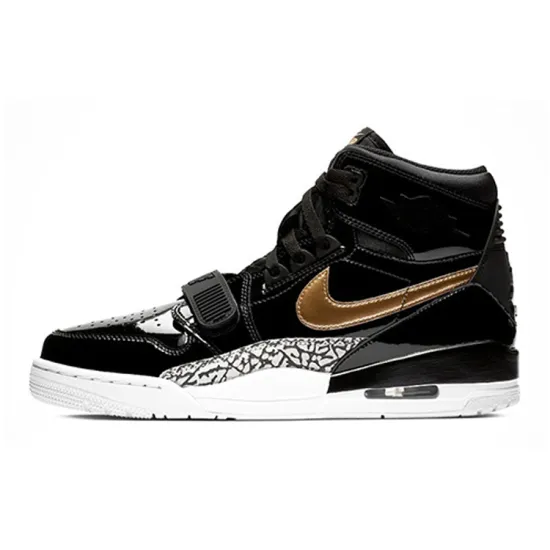 Jordan Legacy 312 Black Gold Patent GS