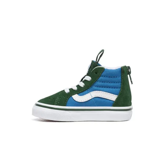 Vans SK8 Non-slip Lightweight High-Top Toddler Shoes Blue Green Infant And Toddler