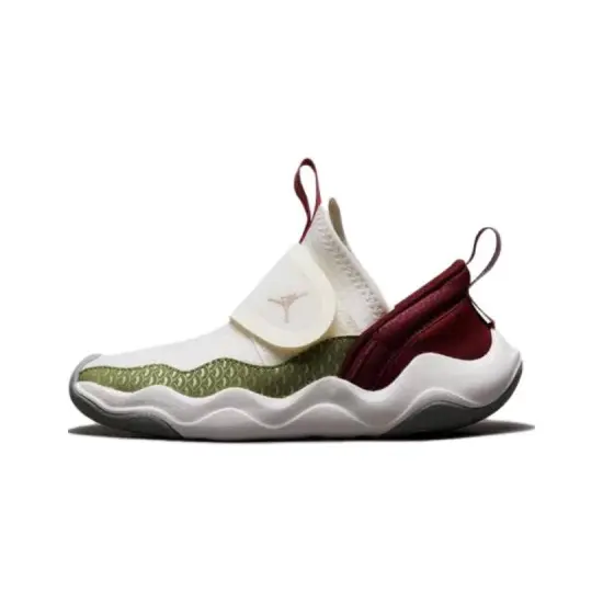Jordan 23/7 CNY Low Top Children's Basketball Shoes White Red Green Children Aged 3 7 Years Old