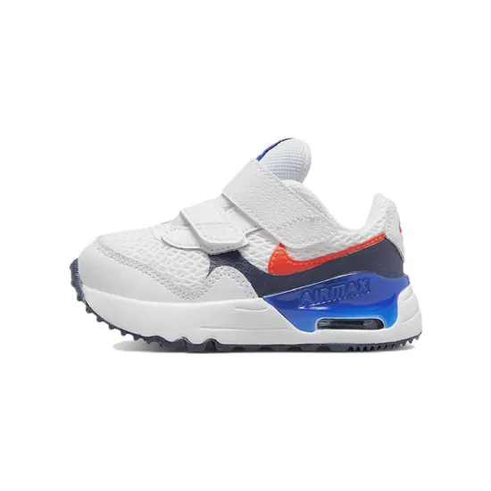 Nike Air Max SYSTM Slip Resistant Cushioning Abrasion Resistant Low Top Toddler Shoes White Blue Infant And Toddler