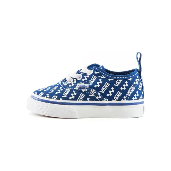 Vans Authentic Elastic Laces Toddler 'Logo Repeat - True Blue'