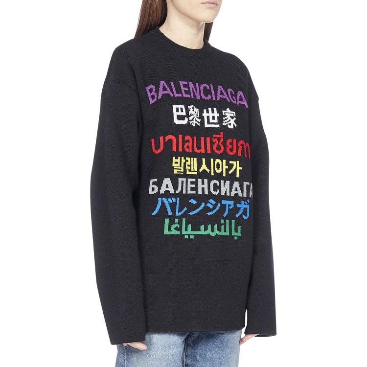 Женская футболка Balenciaga SS21 LogoT (черная) — фото 4