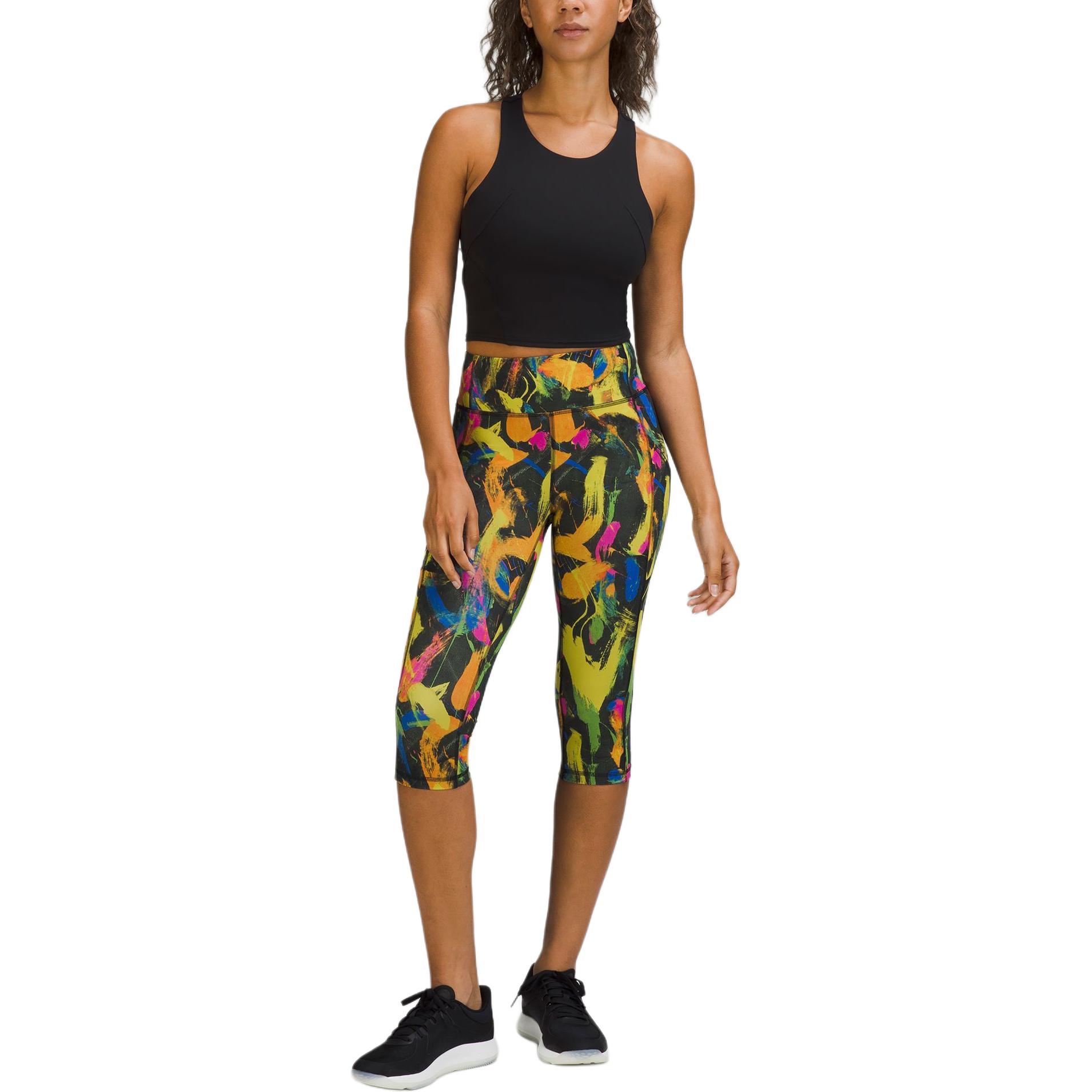 Lululemon Invigorate Sports Pants 17′ Women’s Light Tone Black Mixed Color