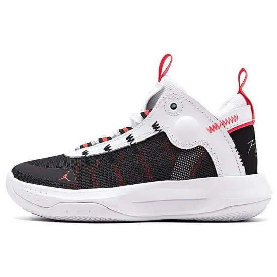 Jordan Jumpman 2020 Mid Top Children's Basketball Shoes Black White Red Teenagers