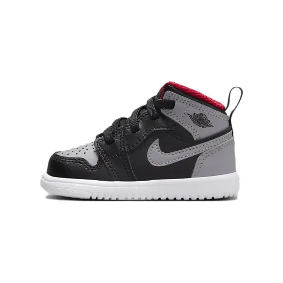 Jordan Air Jordan 1 Mid Alt Anti-Slip Wear-Resistant Mid-Top Toddler Shoes Black Gray Color Infant And Toddler
