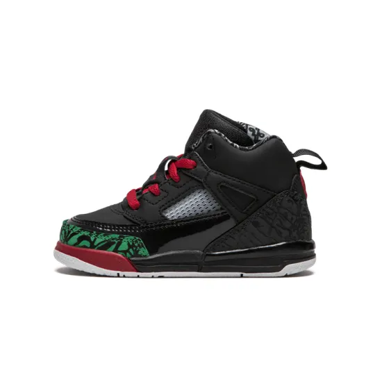 Jordan Spizike BT Slip-Resistant Cushioning Wear-Resistant High-Top Toddler Shoes Black Red Green Infant And Toddler