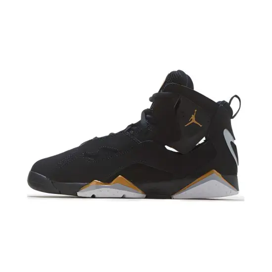 Jordan True Flight Black Wolf Grey Metallic Gold PS