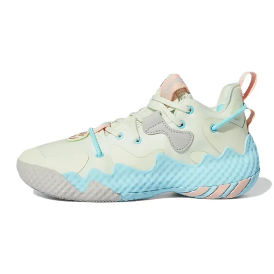Adidas Harden Vol.6 J Abrasion Resistant Low Top Children's Basketball Shoes Green Grade School