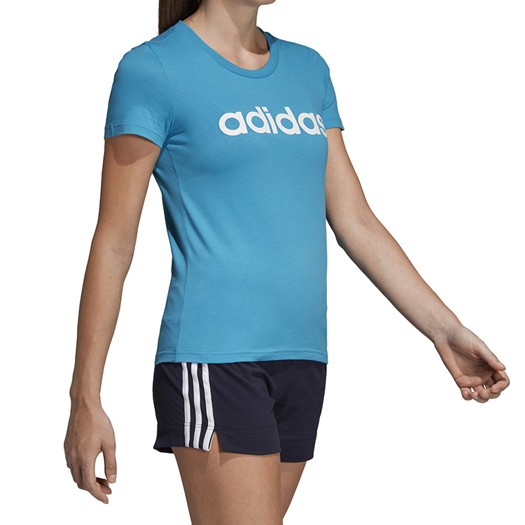 Женская футболка adidas logo T (синий) — фото 6