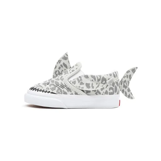 Vans Slip on Series Low Top Skateboard Shoes Gray White Infant And Toddler