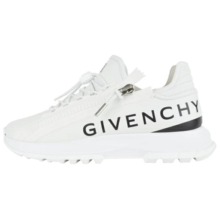 GIVENCHY Specter leather round toe lace-up low-top lifestyle shoes men's white