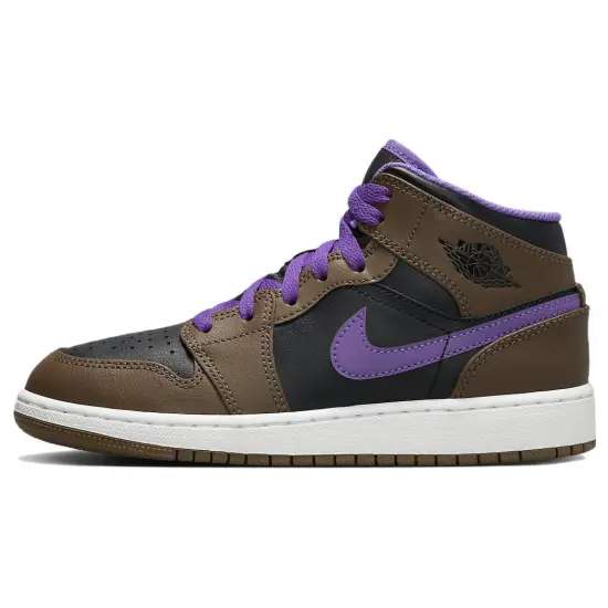 Jordan 1 Mid Purple Mocha GS