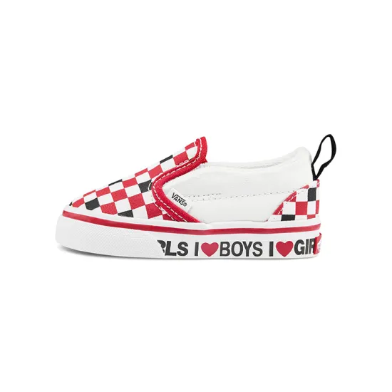 Vans Slip-On  Classic  V Toddler 'Checkerboard - I Heart'