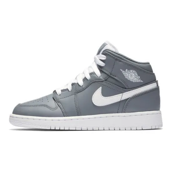 Jordan 1 Mid Cool Grey White GS
