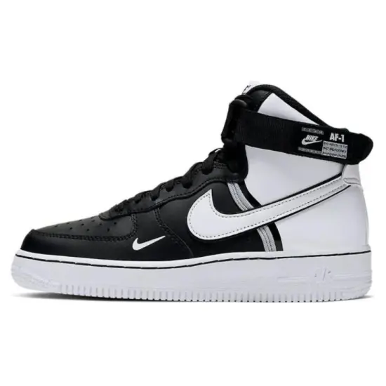 Nike Air Force 1 High LV8 2 'Black White' GS