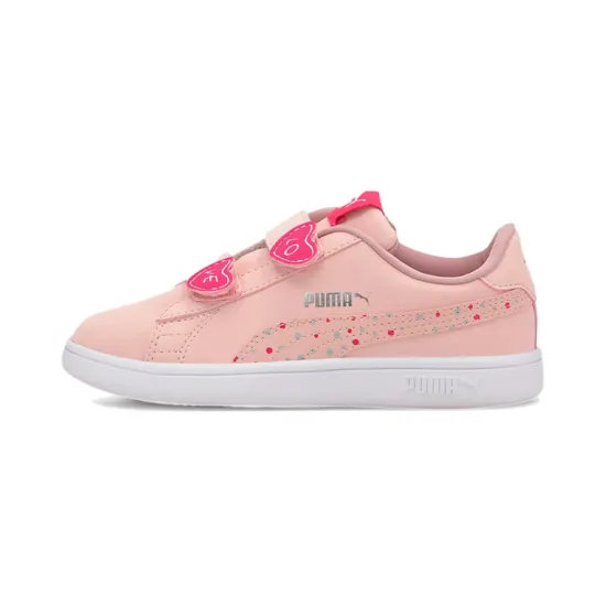 PUMA Smash Series Slip-Resistant Cushioning Lightweight Kids Lifestyle Shoes Pink Children Aged 3-7 Years Old
