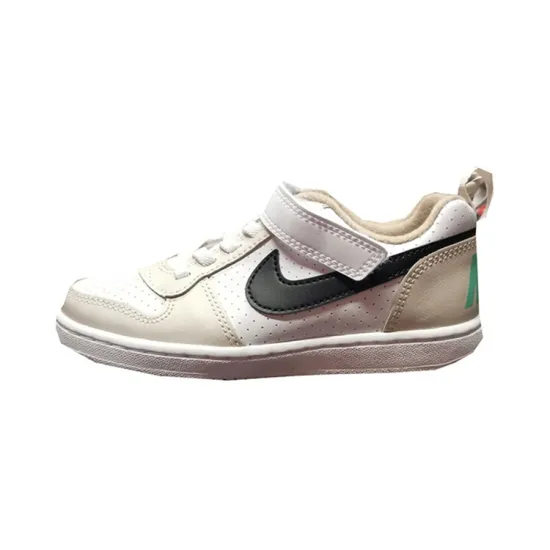 Nike Court Borough Slip Resistant Cushioning Abrasion Resistant Low Top Skateboard Shoes Ecru Pre school