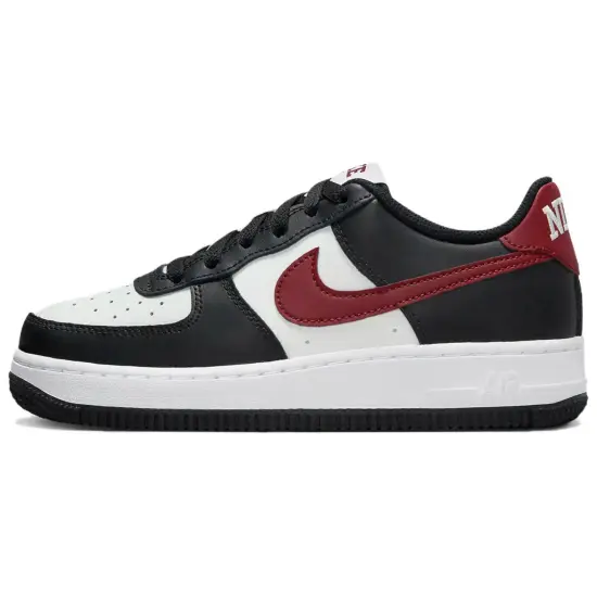 Nike Air Force 1 GS Black Dark Team Red