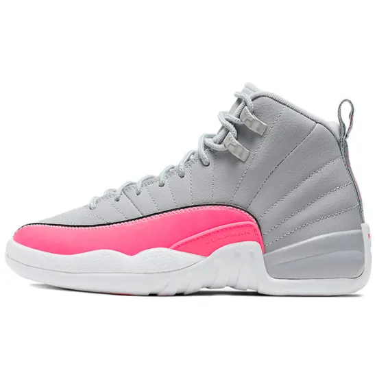 Jordan 12 Retro Wolf Grey Racer Pink GS