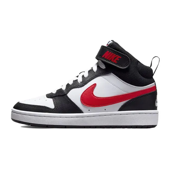 Nike Court Borough Mid 2 'White Black University Red' GS
