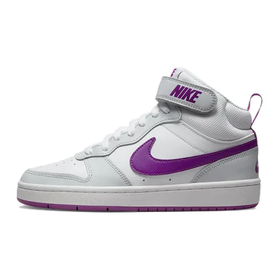Nike Court Borough Mid 2 GS 'Pure Platinum Vivid Purple'