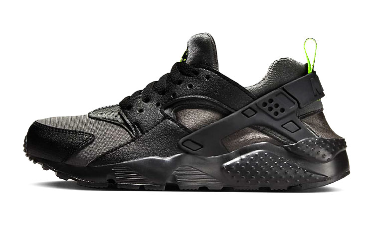 Nike Huarache Run retro comfortable non-slip wear-resistant low-top children's running shoes black youth