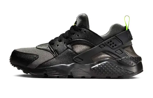 Nike Huarache Run retro comfortable non-slip wear-resistant low-top children's running shoes black youth