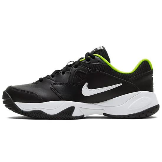 Nike Court Jr. Lite 2GS Slip-Resistant Cushioning Kids' Training Shoes Black Green Kids'