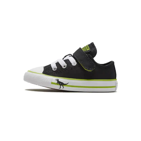 Converse Chuck Taylor All Star Infant Dinoverse Hook And Loop Skateboard Shoes Black Green Baby