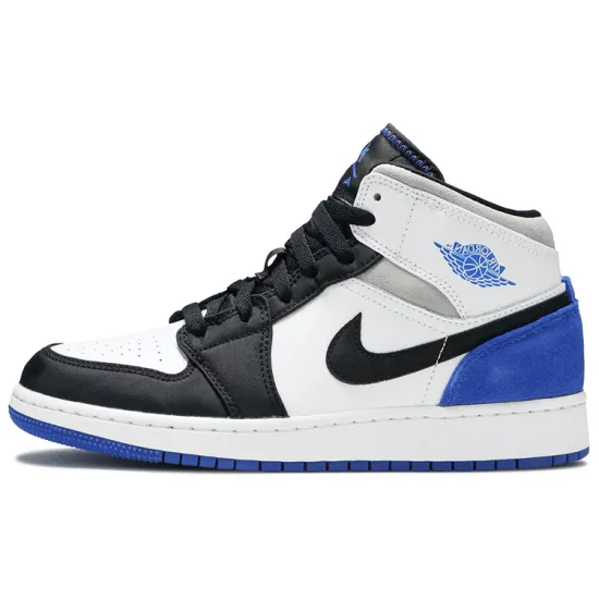 Jordan 1 Mid SE White Black Royal GS