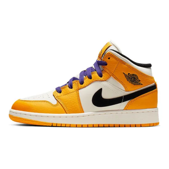 Jordan 1 Mid SE Lakers GS
