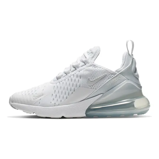 Nike Air Max 270 White Metallic Silver GS