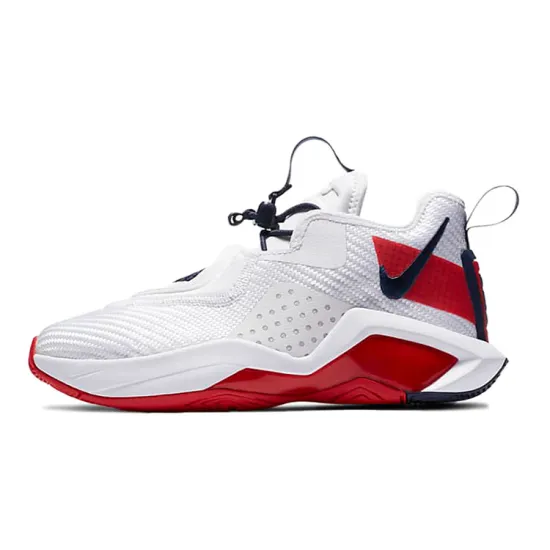 Nike LeBron Solder 14 White University Red GS