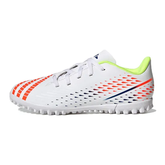 Adidas PREDATOR Series Edge.4 TF J Anti Slip And Wear Resistant Lightweight Low Top Kids' Soccer Shoes White Kids'