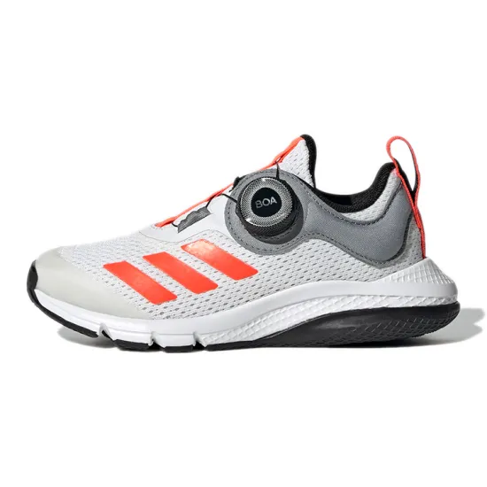Adidas Activeflex Series Boa K Anti-Slip And Wear-Resistant Breathable Low-Top Kids' Running Shoes White Gray Kids'