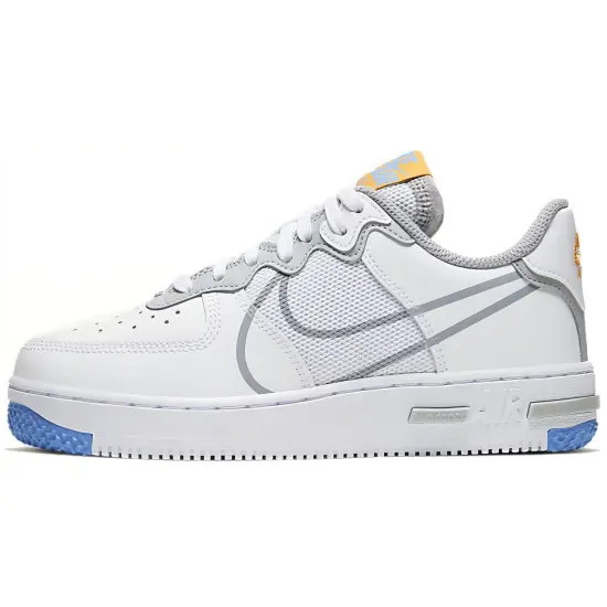 Nike Air Force 1 Low React SU White Light Smoke Grey GS