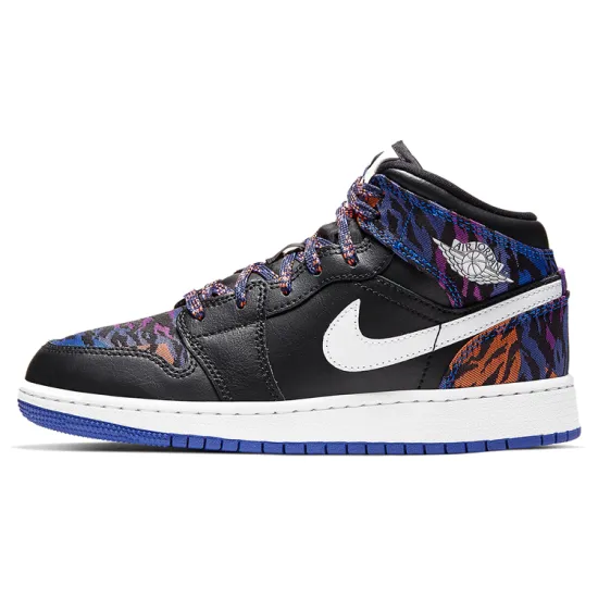 Jordan 1 Mid Multi Color Tiger Stripe GS