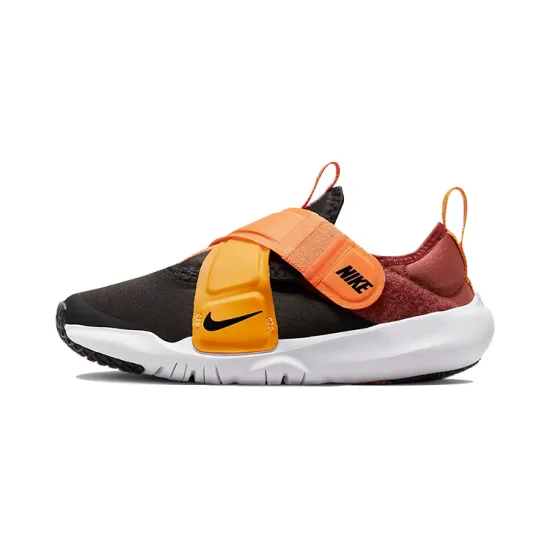 Nike Flex Advance Low Top Running Shoes Black Orange Children Aged 3 7 Years Old