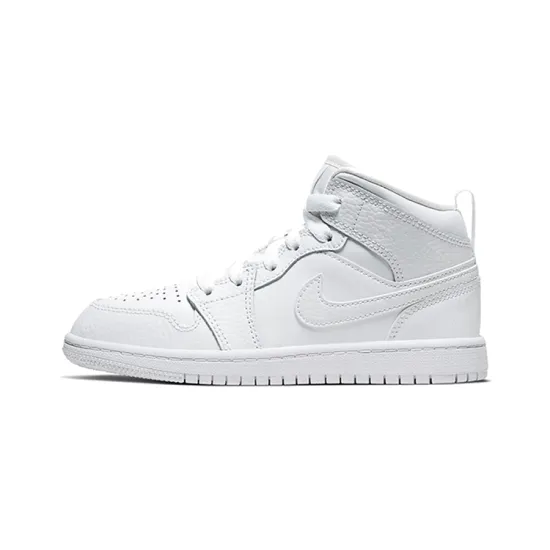Jordan 1 Mid PS Triple White 2021