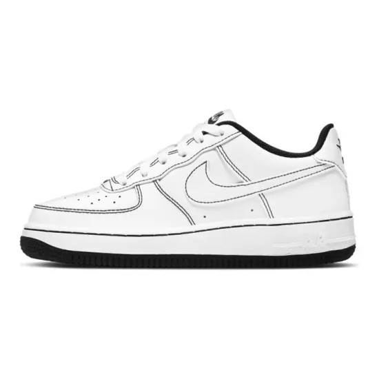 Nike Air Force 1 Low 07 Contrast Stitch White Black GS