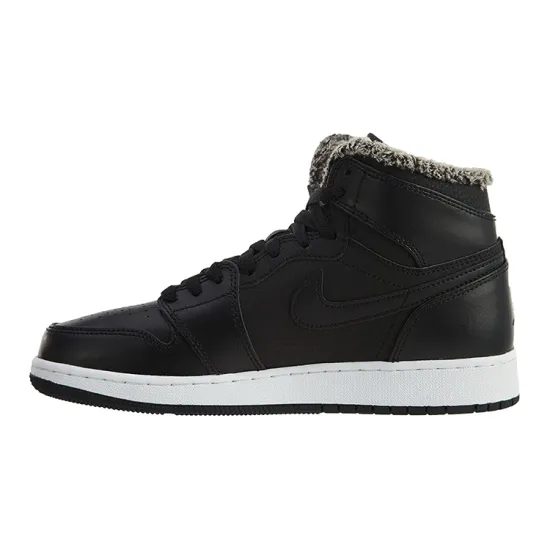 Jordan 1 Retro High Fleece Black Pink GS