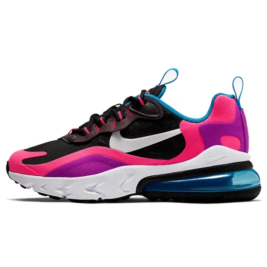 Nike Air Max 270 React Black Hyper Pink Vivid Purple GS