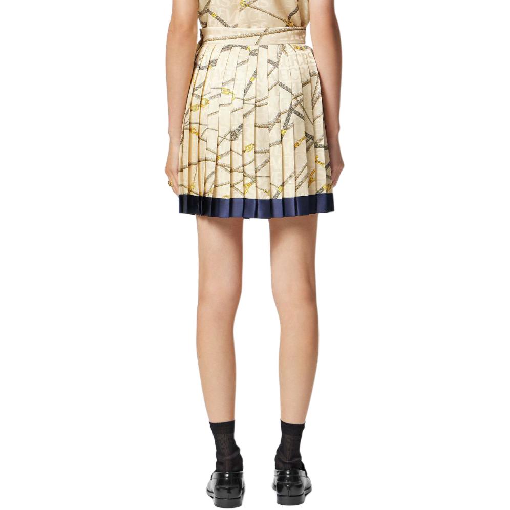 Женские юбка Versace SS24 Logo (светло-желтый) — фото 6