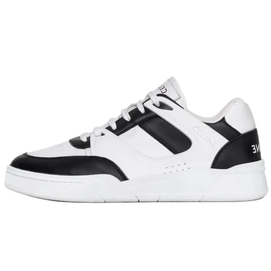 CELINE Skateboard Shoes Men Low-Top White Black