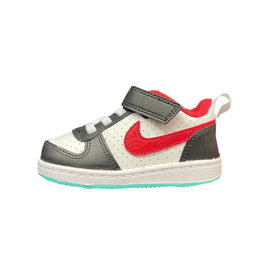 Nike Court Borough Low Top Toddler Shoes White Black Red Infant And Toddler