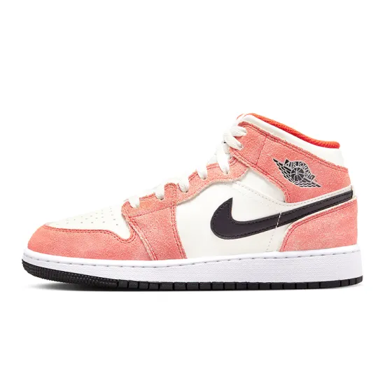 Jordan 1 Mid SE Orange Suede GS