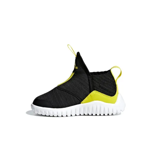 Adidas Rapidazen I Anti-Slip Wear-Resistant Low-Top Toddler Shoes Black Yellow White Infant And Toddler