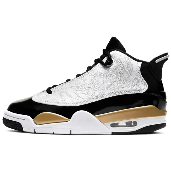 Jordan Dub Zero Black Metallic Gold White GS