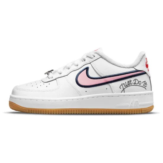 Nike Air Force 1 Low LV8 Just Do It White Pink Glaze GS